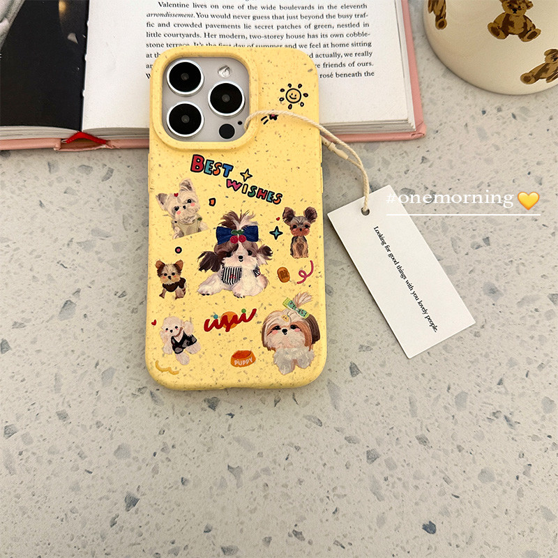 iPhone可降解手机壳卡通小狗插画