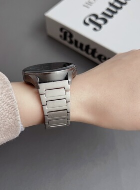 适用华为GT5手表watch4/3Pro表带GT3pro金属表链钢带GT4 46mm钛合金22mm保时捷buds男款Ultimate高级专用腕带