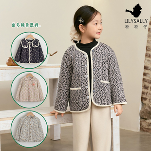 粒粒仔威奇猫秋冬新款女童夹棉上衣保暖加厚小夹袄校服神器