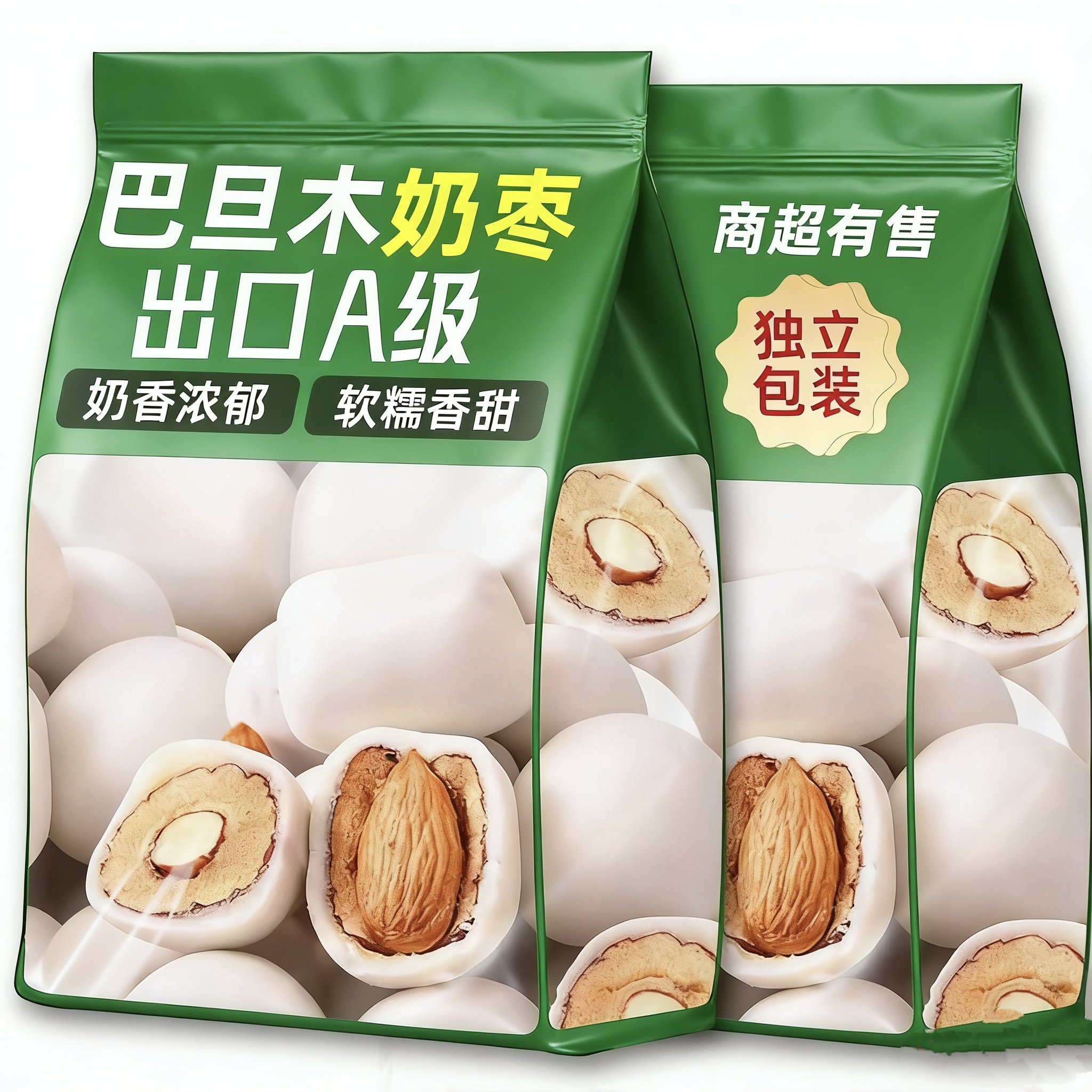 网红新款疆奶枣巴旦木夹心无核奶枣独立包装酪零食休闲小吃即食品,零食/坚果/特产,枣类制品,淘宝优惠券,粉丝福利购,淘宝优惠卷