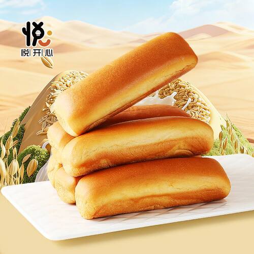 低GI燕麦蛋白棒面包低升糖吐司手撕面包健身代餐饱腹食品50g/条