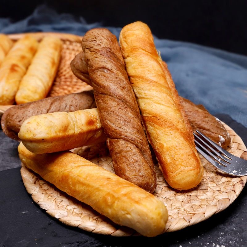 全麦面包减肥专用0脂无糖代餐饱腹糖人专用主食手撕荞麦面包棒健身早餐孕妇儿童中老年休闲食品低卡上班族办公室常吃控糖好伴侣​