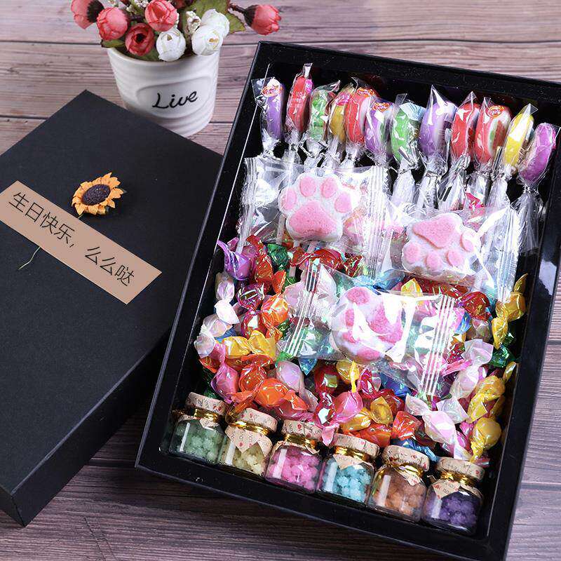 情人节礼物糖果礼盒装春节巧克力生日礼物星空棒棒糖创意网红零食