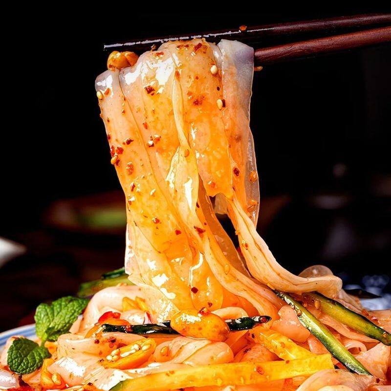 凉皮魔芋0脂低卡零食无蔗糖速食即食健身凉拌免泡免煮香辣麻酱