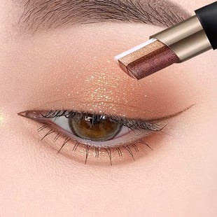 【明星推荐】三色眼影棒防水不晕染消肿大地色桃色眼影眼影卧蚕笔