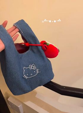 kitty帆布包女可爱小众手机包