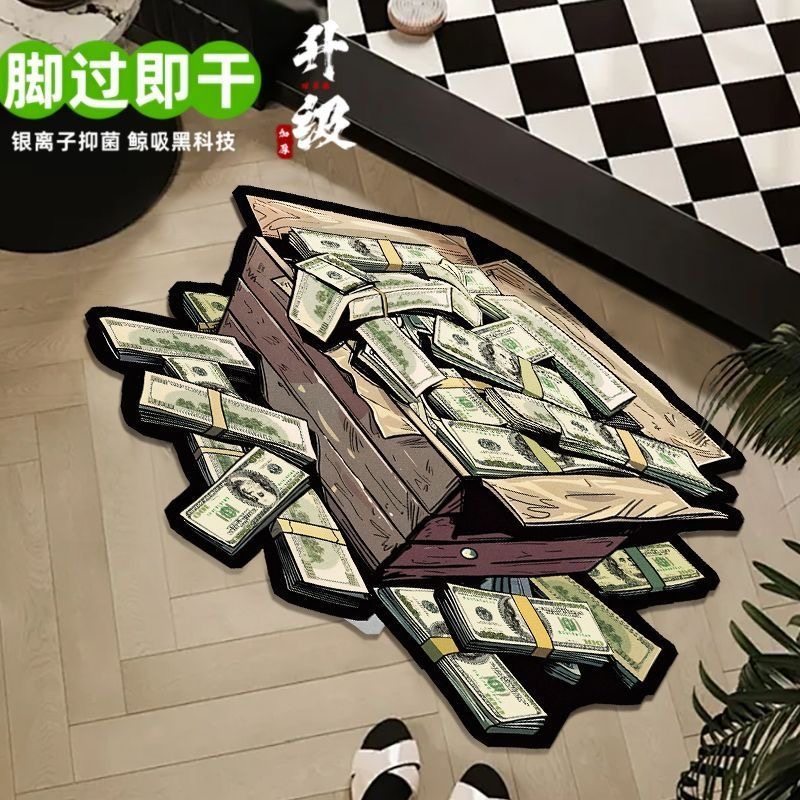 潮牌美钞硅藻泥地垫浴室地垫家用异形卫生间防滑脚垫洗手间垫子,居家布艺,家用脚垫,淘宝优惠券,粉丝福利购,淘宝优惠卷