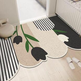 法式高级奶油入户玄关丝圈脚垫防滑地毯耐磨耐脏脚垫可裁剪定制垫