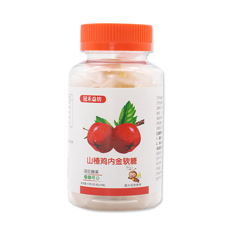 山楂鸡内金软糖健康养生食品陈皮山药茯苓凝胶糖果冠禾益坊正品