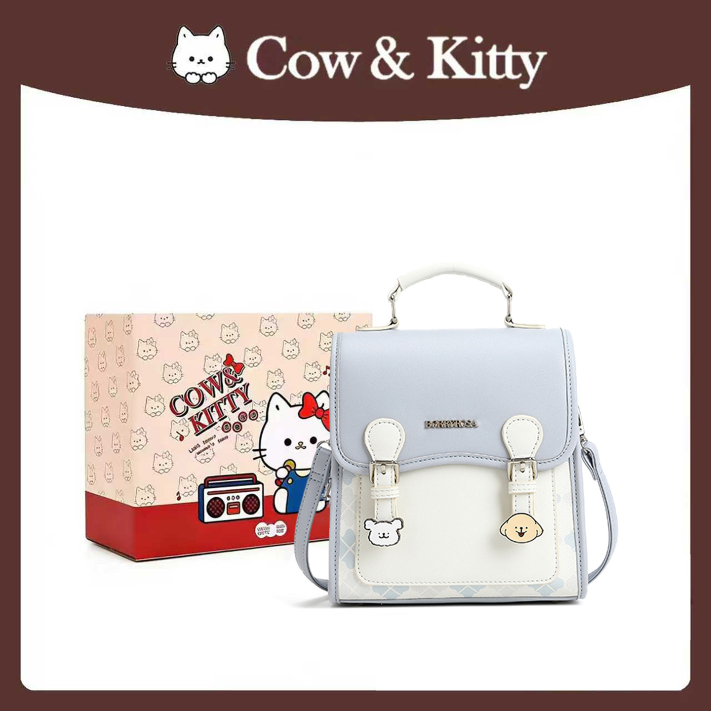 官方正品Cow&Kitty双肩包2026新款高级学院风手提包小众双肩背包