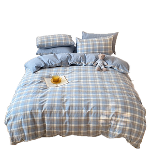 全棉水洗棉被套单件100纯棉褥子被罩学生宿舍单人150x200x230床单