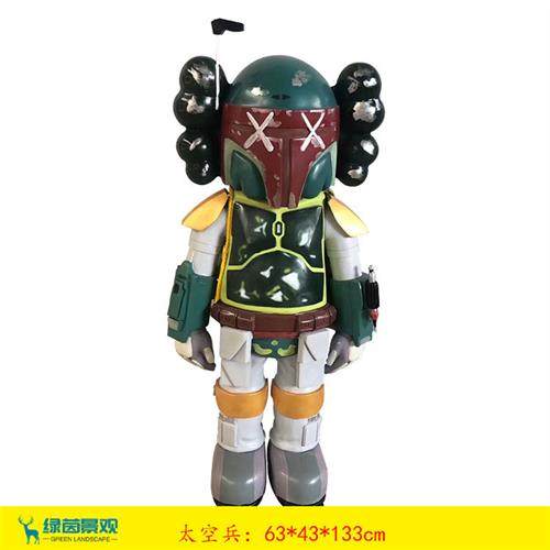 潮流网红KAWS玻璃钢卡通雕塑家居美陈装饰芝麻街商业主题形象摆件