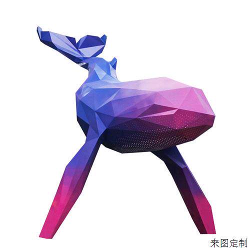 大型不锈钢鲸鱼雕塑商业街广场几何动物造型摆件户外园林景观小品