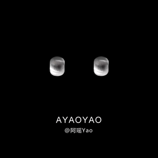 阿瑶冷淡风豆豆拉丝耳夹女无耳洞蚊香盘耳环小巧简约百搭气质耳饰