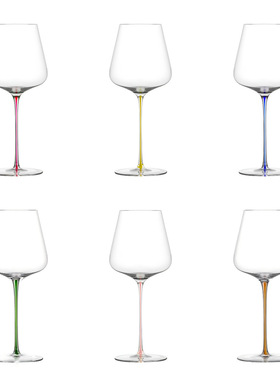 高品质手工水晶高颜值杯子精品zalto红酒杯彩杆高级感杯子轻奢