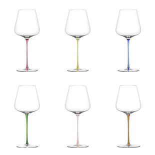 高品质手工水晶高颜值杯子精品zalto红酒杯彩杆高级感杯子轻奢