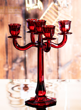 NACHTMANN德国进口水晶玻璃烛光晚餐烛台轻奢家用客厅蜡烛台轻奢