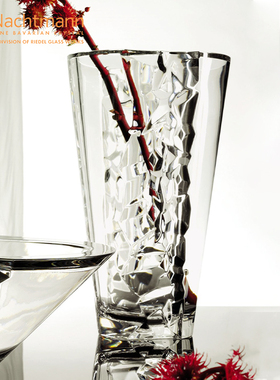 Nachtmann德国进口水晶玻璃手工雕刻花瓶北欧高档插花办公室摆件