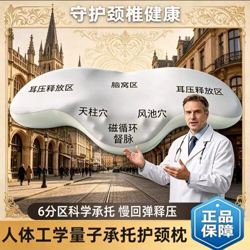 量子承托护颈记忆棉枕深睡Pro