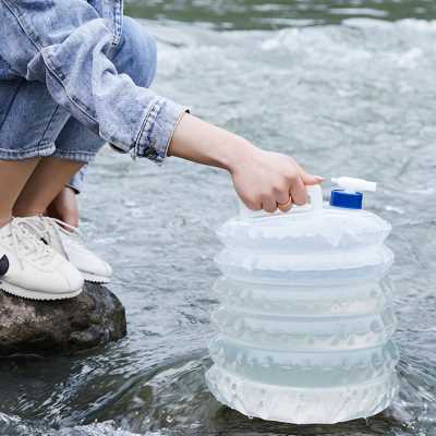 户外折叠储水桶自驾游车载便携装蓄水箱罐厨房塑料带龙头家用水桶