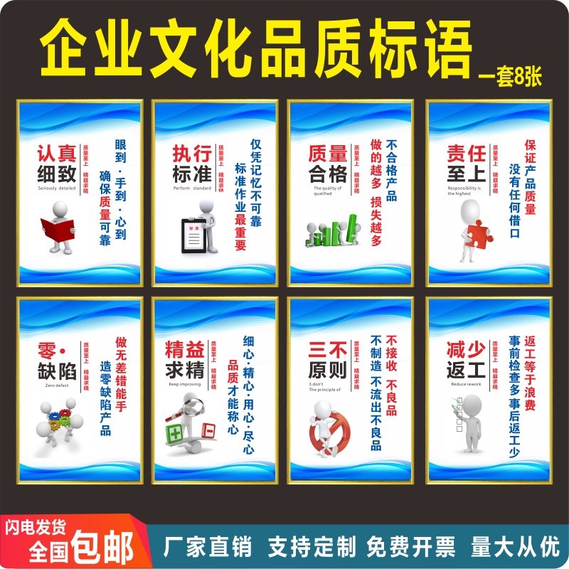 安全生产标语车间企业文化品质管理制度挂图标示牌仓库宣传海报定