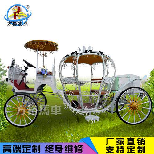 欧式南瓜马车灯光婚庆影视道具复古展厅展览景区观光巡游花车