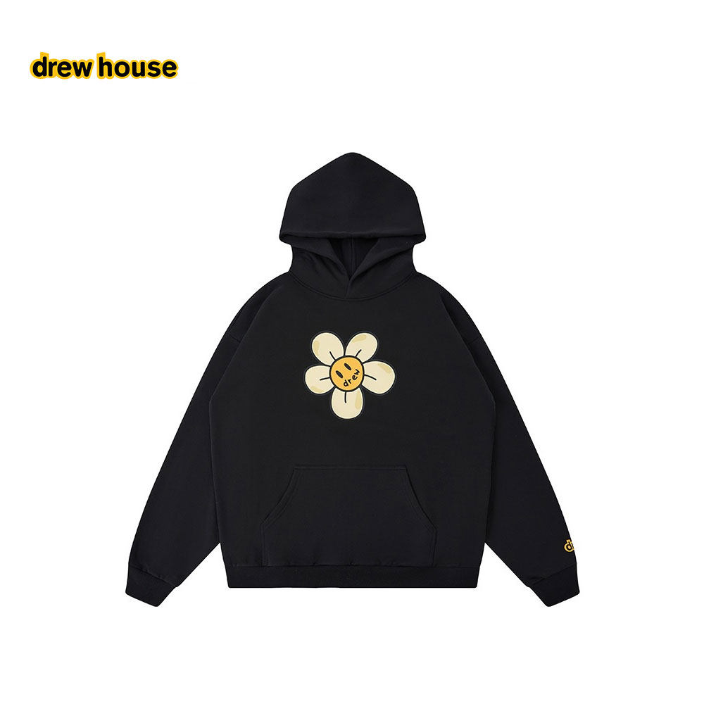 drew house daisy雏菊图案连帽抓绒卫衣25冬季新品男女同款