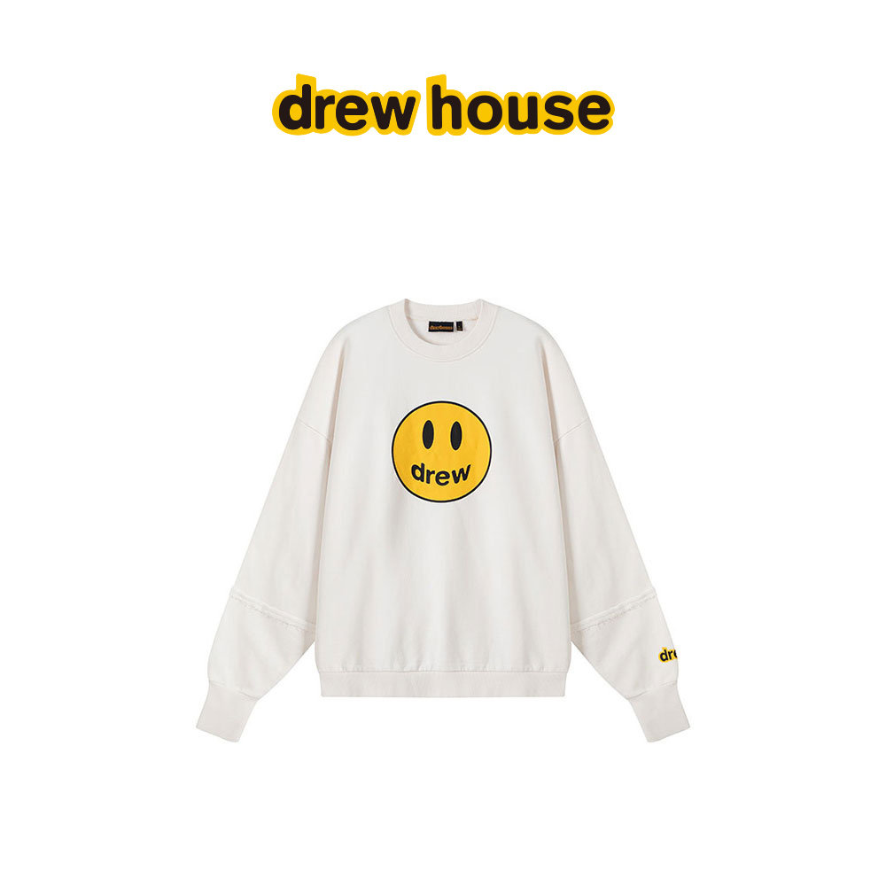 drewhouse笑脸拼接圆领卫衣图片