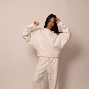 drew house basics素感蝙蝠袖圆领卫衣25新品男女同款