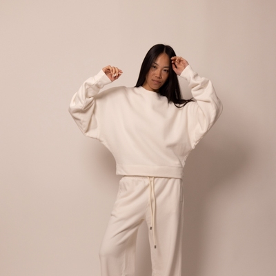 drew house basics素感蝙蝠袖圆领卫衣25新品男女同款