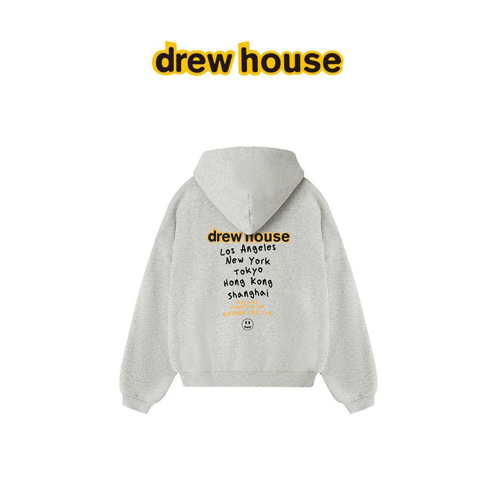drewhouse城市标语拉链连帽卫衣图片