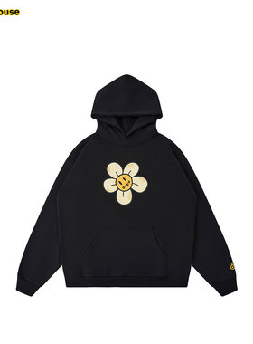 drew house daisy雏菊图案连帽抓绒卫衣25冬季新品男女同款