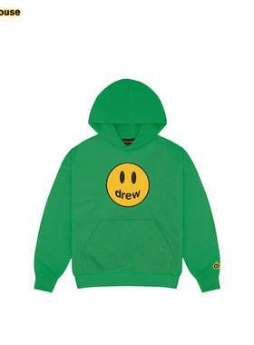 drew house mascot笑脸宽松连帽卫衣绿色男女同款