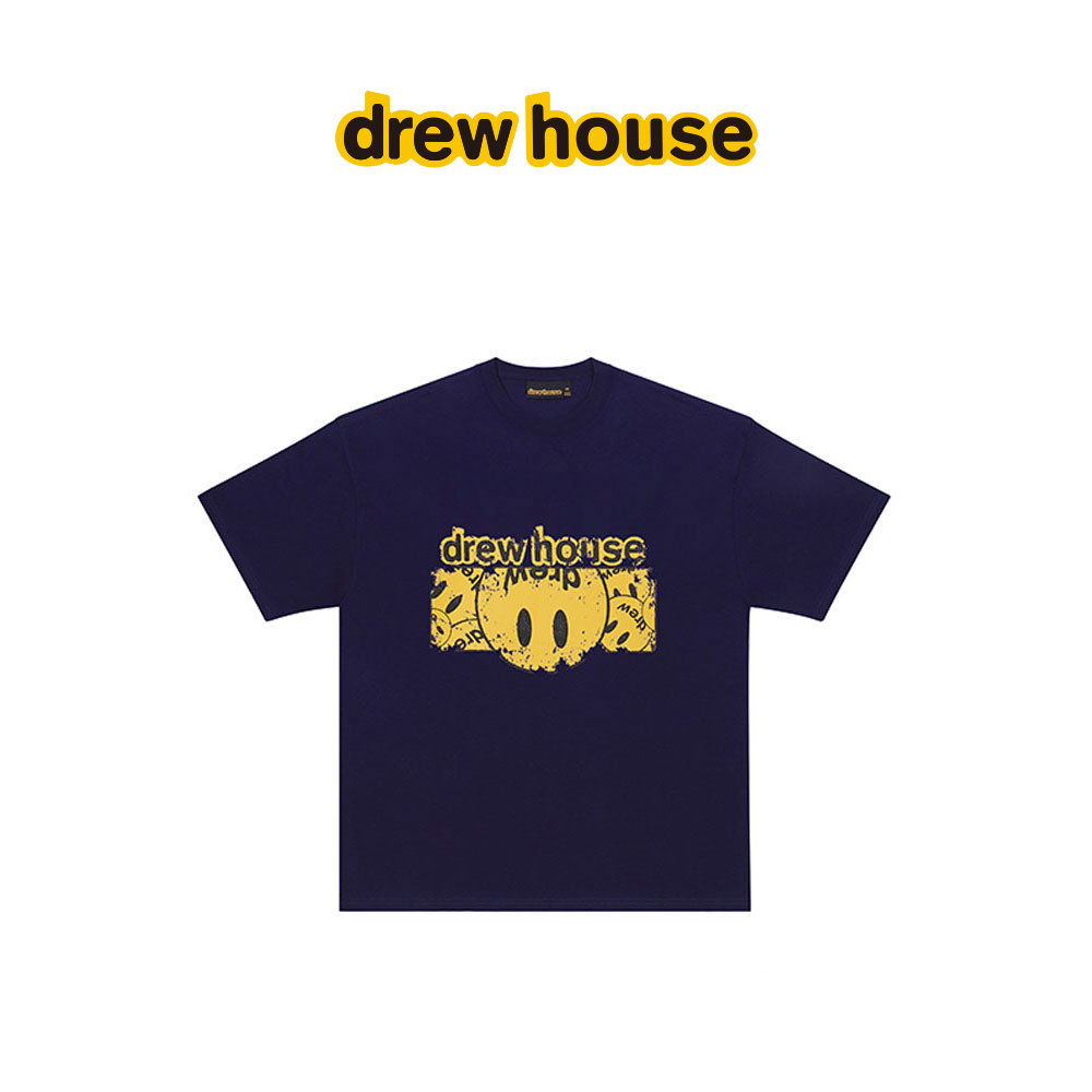 drew house mascot倒置笑脸图案短袖纯棉T恤26新品男女同款