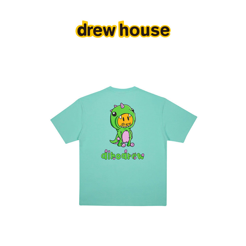 drew house dinodrew背面恐龙图案圆领短袖宽松休闲T恤男女同款
