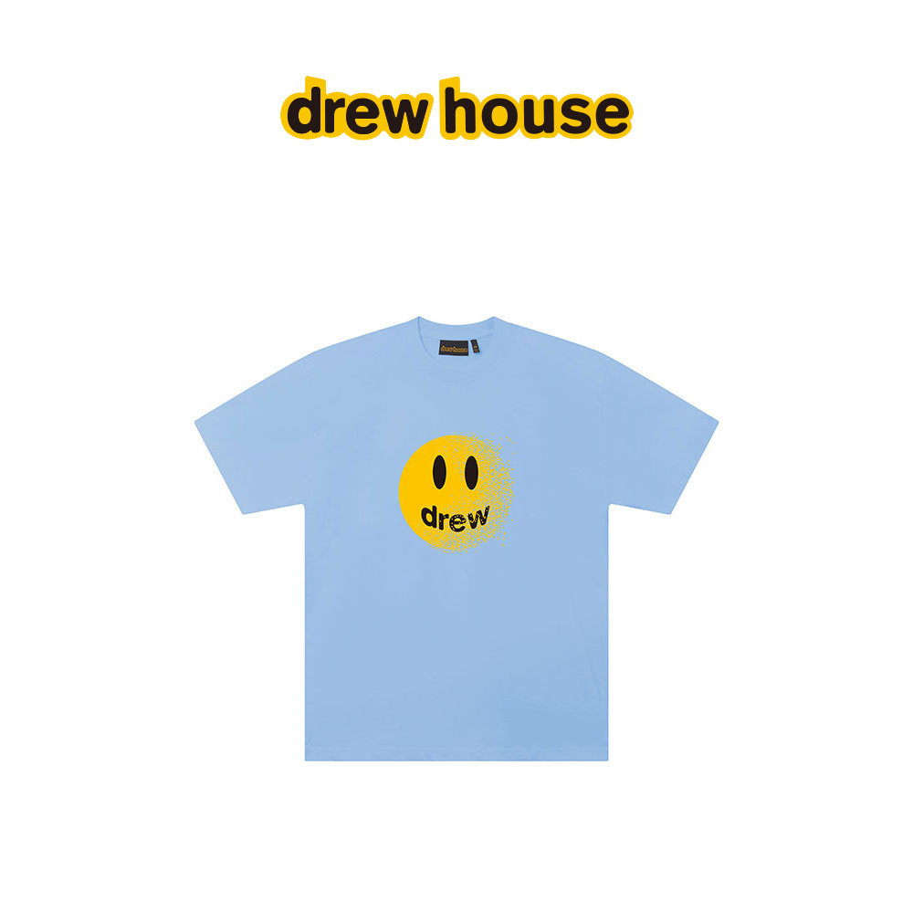 drew house mascot 尘爆笑脸图案纯棉短袖T恤26夏季新品男女同款