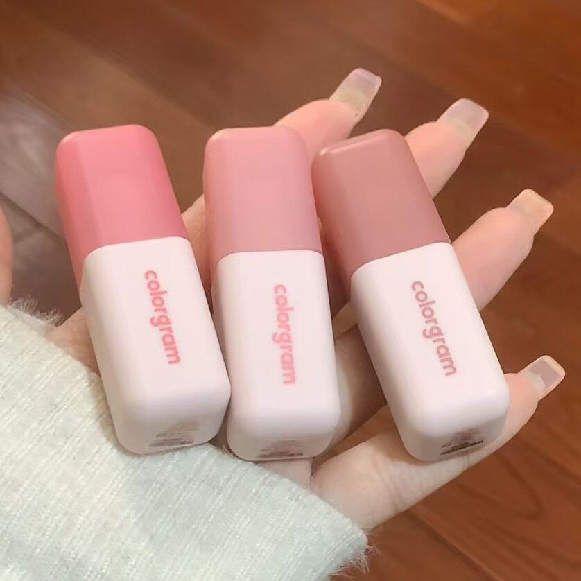 韩女矫正深唇色colorgram小年糕唇釉打底口红哑光低饱和裸色遮唇