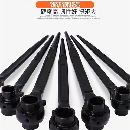 尖尾棘轮扳手工具组防锈高碳钢套筒扳手 19-22mm多功能扳手双把装