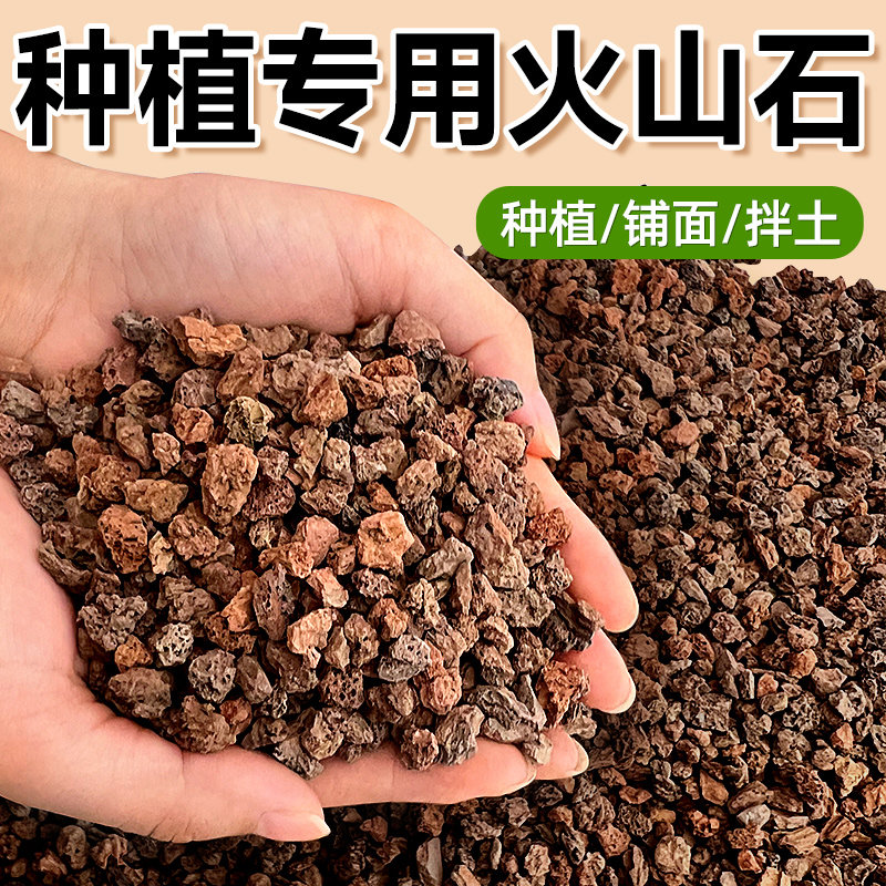 咖色火山石颗粒土兰花专用土多肉水族家用兰科植物透气铺面火山岩图片
