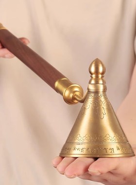 藏式纯铜水擦擦模具实木八塔百塔铜塔镲镲藏饰民族风日常家用摆件