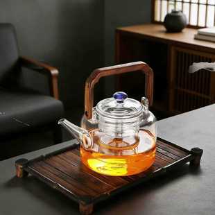 电陶炉高硼硅玻璃煮茶壶围炉提梁壶煮茶器炭火炉烧水蒸煮一体茶壶