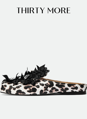 【时髦精】Thirty More平跟鞋2026春季新款豹纹浅口单鞋气质女鞋