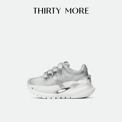 【高质甜心】Thirty More蝴蝶结丝带阿甘鞋2026春新款厚底休闲鞋