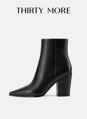 【时光胶囊】Thirty More法式短靴2025秋冬新款复古百搭气质女靴