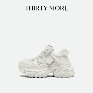 Thirty More潮流拼色老爹鞋2025秋冬新款增高百搭厚底休闲运动鞋