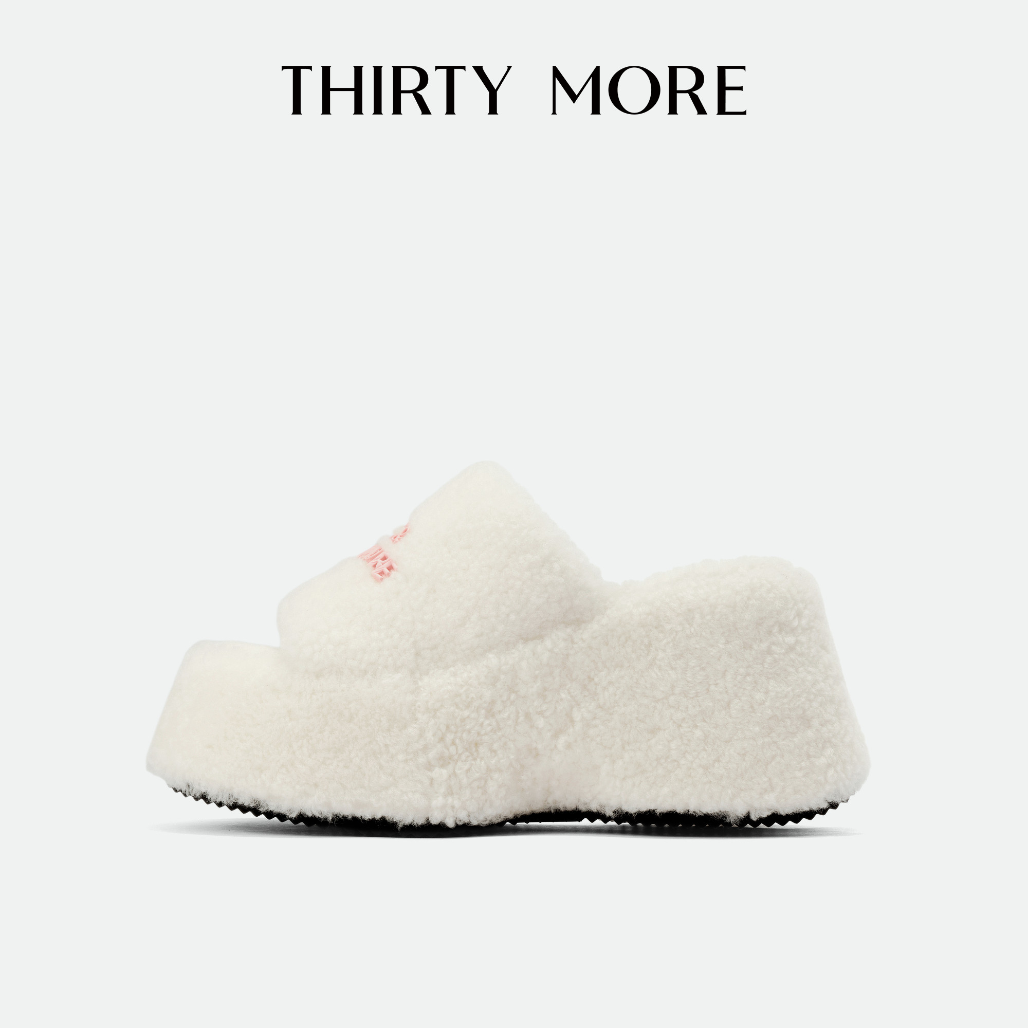 【鼎级氛围】Thirty More厚底毛毛拖鞋女2025秋冬新款松糕一字拖,女鞋,一字拖,淘宝优惠券,粉丝福利购,淘宝优惠卷