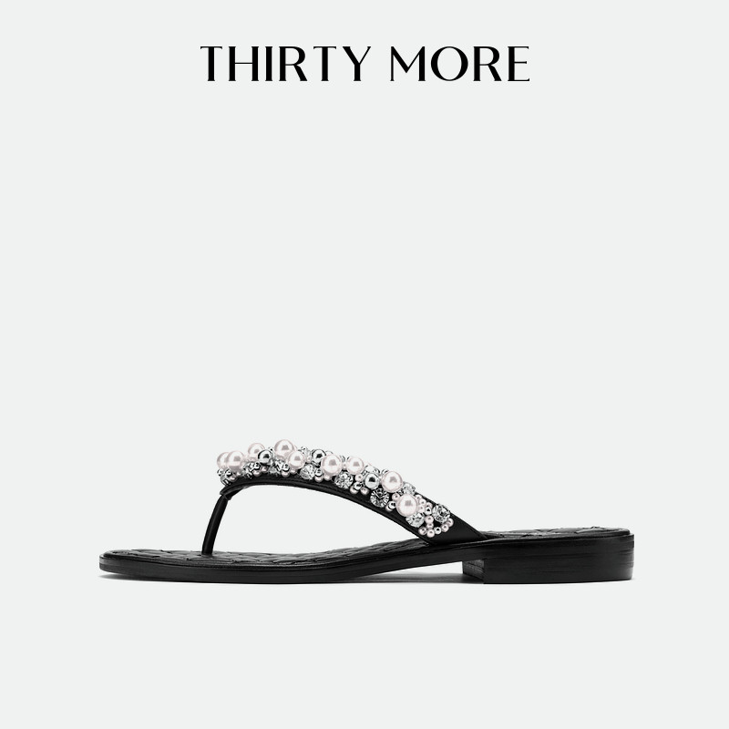 【浪漫沙滩】Thirty More平底人字拖女2026夏季新款休闲外穿凉拖,女鞋,人字拖,淘宝优惠券,粉丝福利购,淘宝优惠卷