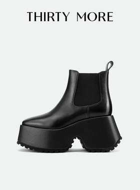 【刚柔并济】Thirty More复古切尔西靴2025秋冬新款增高弹力短靴