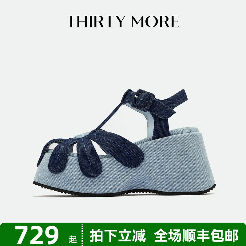 【向阳而生】Thirty More复古凉鞋女2025春季新款镂空外穿女鞋子