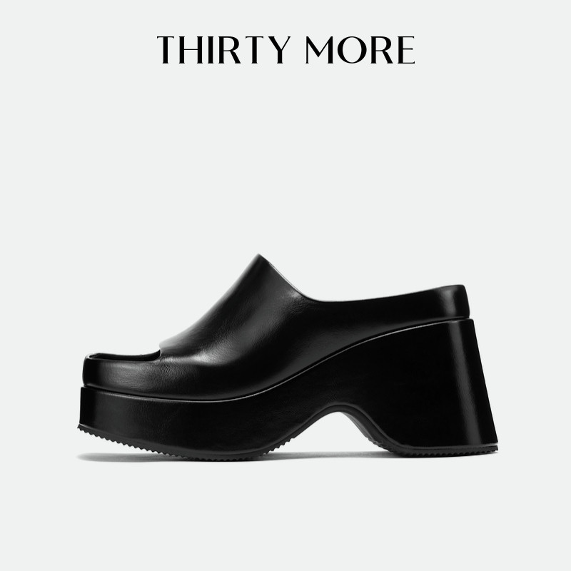 【魅力极简】Thirty More厚底一字拖女2026夏季新款增高时尚拖鞋